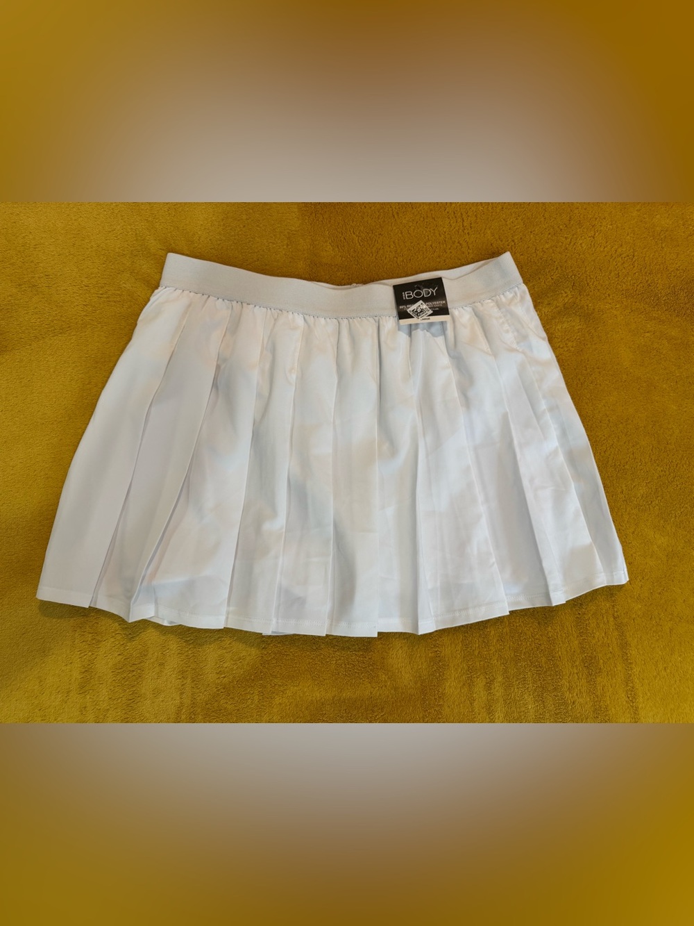 Cotton On Body White Pleated Skort with Elastic Waistband